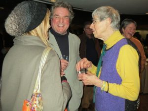 Jamie Wyeth interacts with the audience at Saturday night's presentation on his work.