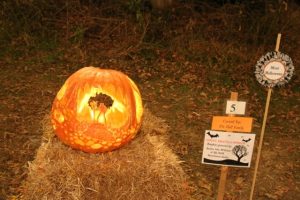 The pumpkin was judged 'Most Halloween.'