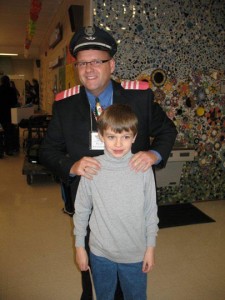 Mark Ransford with Evan Ashmore during the annual Readathon in 2010.