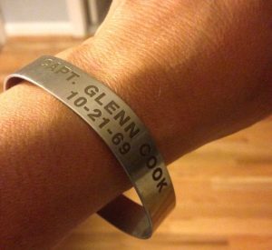 Diane Lemonides wore Capt. Glenn Richard Cook's POW bracelet for more than five years before putting it away for safekeeping.