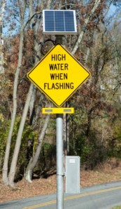 Flood warning devices are now on Ring Road in Chadds Frd