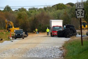 Crews are working on the Route 53 Roundabout in Pocopson Township, but weather has delayed the completion date until Dec. 31, according to PennDOT.