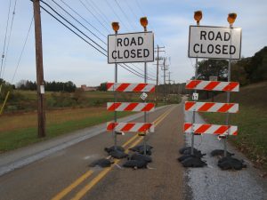 Work continues on the roundabout project in Pocopson Township.