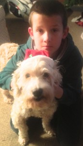 Alex Collins, shown with his dog, Jack, will receive red-carpet treatment from two Chester County Sheriff's Offices.