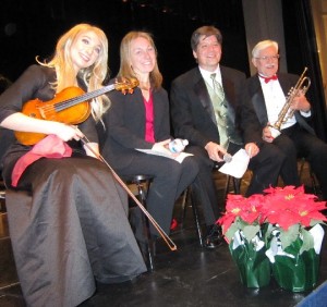 Q & A with Ann Fontenella (violinist), Eileen Keller (Choral Director) Michael Hall (Conductor) and Malcom McDuffee (Trumpet)