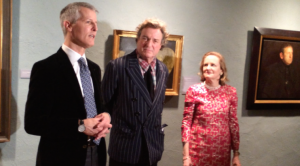Thomas (from left),  joined by Jamie Wyeth and Elliot , who organized the show in Boston, expresses excitement the Wyeth retrospective. 