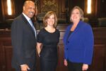 During the first meeting of 2015, Terence Farrell (from left) was unanimously elected chair by Commissioners Michelle H. Kichline and Kathi Cozzone.