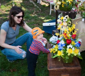 Hudson Hoy, 1, of Hockesssin, has a thing for flowers, his mother said.