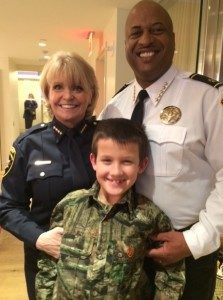 Alex poses with two of his favorite Chester County Sheriffs: Carolyn "Bunny" Welsh and Alex Underwood.
