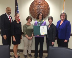Members of the Chester County Health Department join the county commissioners to promote National Health Week, which begins Monday, April 6.