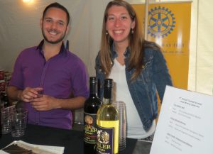 Josh Towber (from left), sales manager for Galer Estate Winery and Vineyard, and  Virginia Mitchell, Galer's winemaker, enjoy  sharing the fruits of their labors.