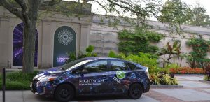 Guests at the Wednesday night premiere of Nightscape get an extra reminder that they were in the right place, courtesy of a decorated Zip car.