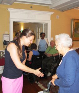 Victoria Wyeth enjoys interacting with residents at The Hickman 