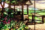 A detail from the 'Well by Fence' window from Tiffany Studios illustrates the type of artistry viewers can expect when they attend 'Tiffany Glass: Painting with Color and Light,' which will open at Winterthur on Sept. 5. Photo courtesy of Neustadt Collection of Tiffany Glass