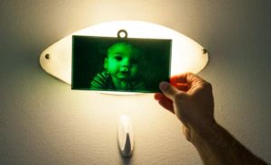 A lithopane made in plastic with a 3D printer.