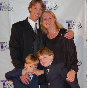 Kurt and Juliet Wunsch (from left, top) pose with their sons Korey and Alex at an event in Florida n 2011, where Alex landed a manager. Photo courtesy of the Wunsch family