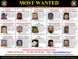 Read more about the article Chesco Sheriff updates most-wanted list