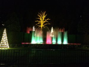 The fountain show in the Open-Air Theater is always a favorite Christmas attraction.