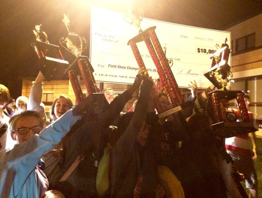Read more about the article UHS band gets welcome befitting champs