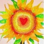 Heart Sunflower by Sally Wilson