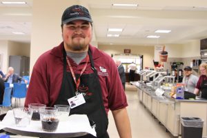 A County Cup student worker is shown at the Government Services Center kiosk. Photo courtesy of CCIU