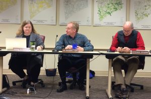 Kennett Township Supervisors Whitney S. Hoffman (from left), Richard L. Leff, and Scudder G. Stevens say the public will receive more information about the township's pending open-space purchases once the deals are finalized.