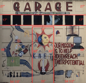 The Garage is seeking design proposals in hopes of redoing its exterior door. 