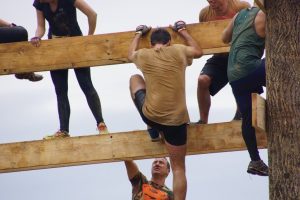 Upper body strength is an asset for completing some of the Tough Mudder obstacles.