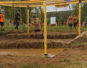 A little Electroshock Therapy gives participants a jolt at the end of Tough Mudder Philly. 