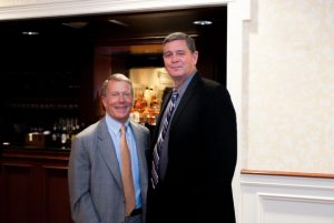 Robert McNeil (left) is shown with Larry Welsch, whom McNeil has described as the perfect executive director for the Chester County Food Bank.