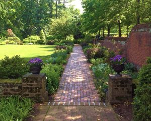 A pathway at Mt. Cuba Center beckons visitors to enjoy its newly redesigned formal garden. 