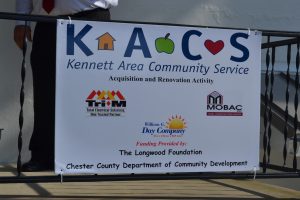 A sign lists some of the major donors involved in making the KACS Resource Center a reality.