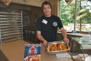 Ralph Billings, at tre Philly Pretzel Factory in Concord Township, is ready serve 200 pretzel dogs this Saturday.