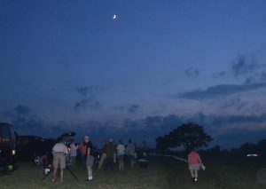 An array of telescopes enabled viewers to see details on Saturn, Jupiter, Mars and the moon.