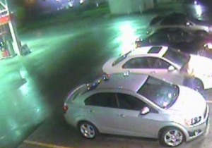 Police say the suspected coffee thief has used this silver compact car.