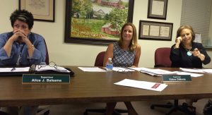 The Pocopson Township Board of Supervisors – Alice Balsama (from left), Elaine DiMonte and Ricki Stumpo – acknowledge that the Barnard House represents a challenge.