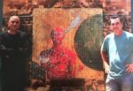 Brett Anderson Walker and Antonio Puri in front of a collaboration, photo by John Suplee