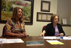 Pocopson Township Supervisors Elaine DiMonte and Ricki Stumpo listen to residents' landscaping complaints regarding the Preserve at Chadds Ford, a Toll Brothers' subdivision.