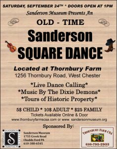 The Sanderson Square Dance will be held on Saturday, Sept. 24.
