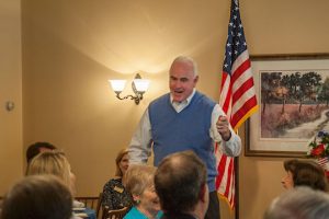 U.S. rep. Pat Meehan addresses Chadds Ford Republicans during their annual luncheon Saturday.