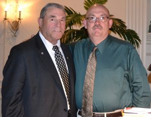 Former Police Chief Edward A. Zunino (left) is shown with West Chester University Police Sgt. Eric Ruggeri.