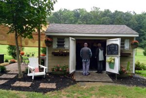 Move over man caves: The Mangano family boasts a repurposed she-shed adjacent to their 1842 residence.