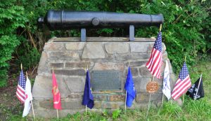 The Chadds Ford Vietnam monument after veterans cleaned up the area and before it was stolen.