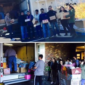 The Kennett Food Cupboard is the recipient of 15,700 pounds of donated food from the Diwali Food Drive .