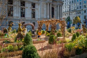 Maze in Philadelphia's Dilworth Park pays tribute to area gardens, including Longwood.