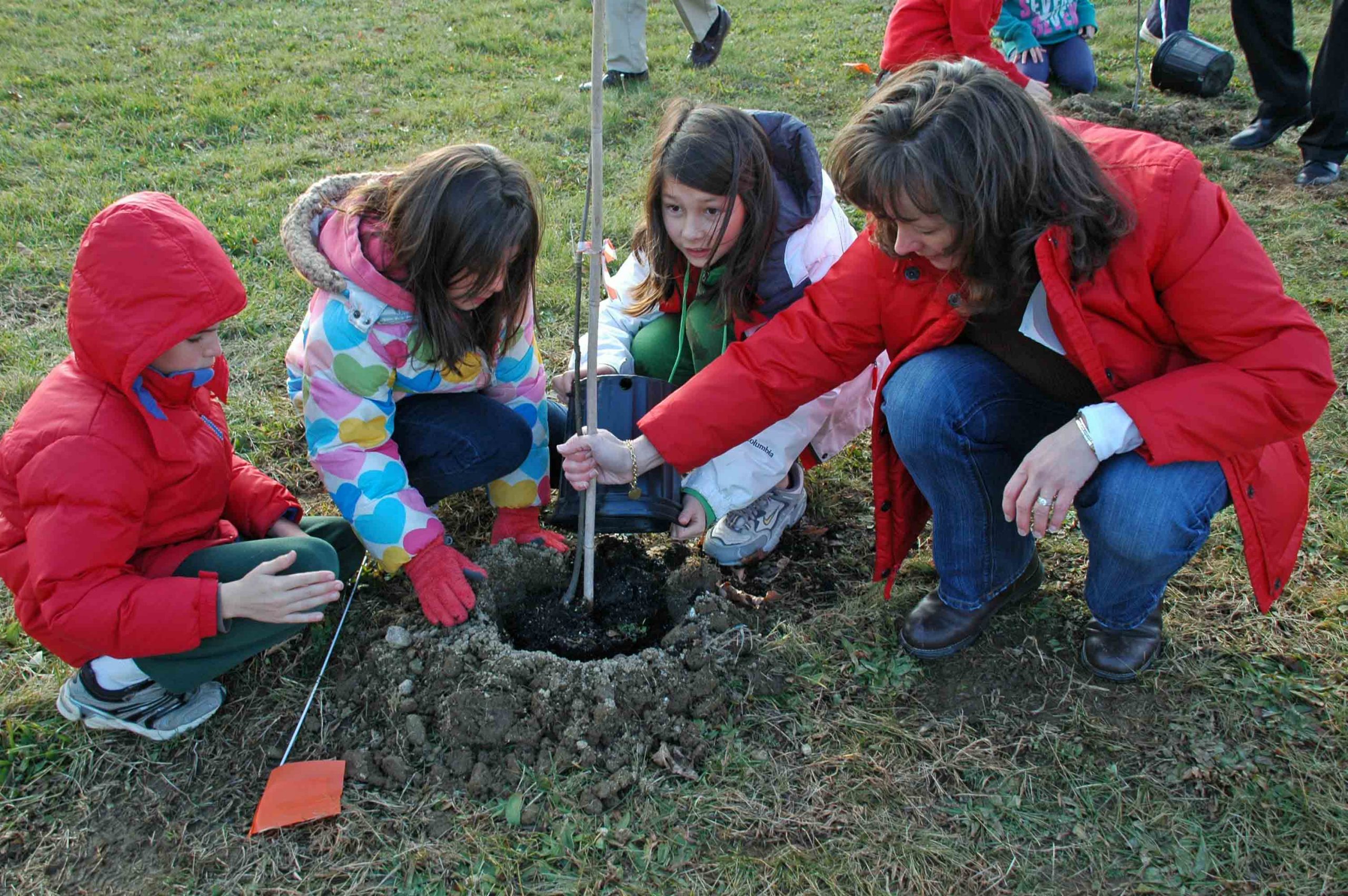 You are currently viewing Pocopson kids plant trees for trail