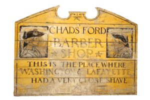 Read more about the article History Made Personal: Chads’ Ford Barber Shop sign